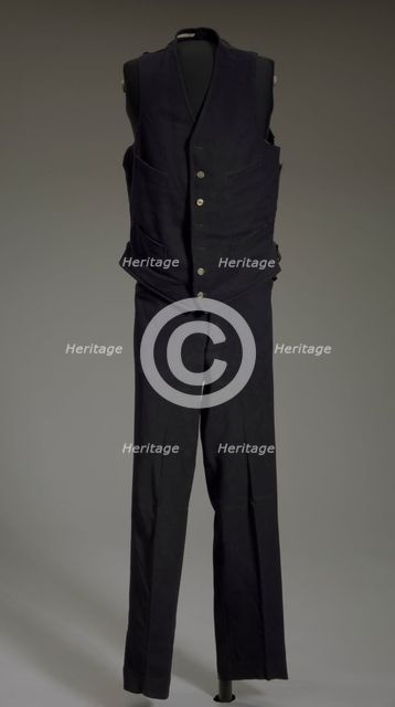 Uniform vest and trousers owned by Pullman Porter Robert Thomas, ca. 1920. Creators: Unknown, Robert Jackson Thomas.