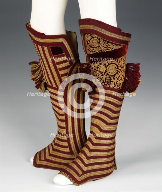 Uniform gaiters, Spanish, 1790-1820. Creator: Unknown.