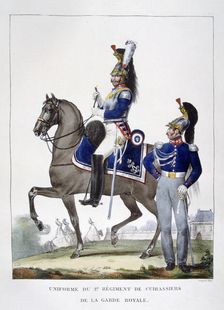 Uniform of the 1st Regiment of Chasseurs of the royal guard, France, 1823. Artist: Charles Etienne Pierre Motte