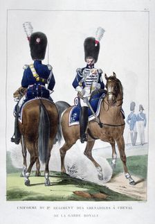 Uniform of the 2nd Regiment of Horse Grenadiers, France, 1823. Artist: Charles Etienne Pierre Motte