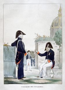 Uniform of the Invalides, France, 1823. Artist: Charles Etienne Pierre Motte
