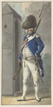 Uniform of the Rotterdam Society of Arms Trade of Palmboom, 1787. Creator: Dirk Langendijk