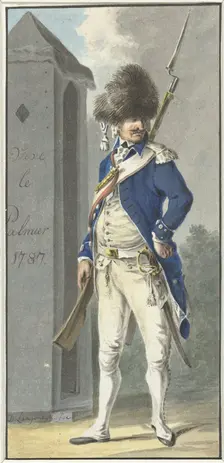Uniform of the Rotterdamsch Genootschap van Wapenhandel de Palmboom, 1787. Creator: Dirk Langendijk