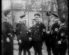 Uniformed Nazis Talking to Each Other, 1933. Creator: British Pathe Ltd