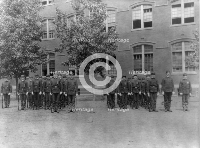 Uniformed cadets, Central High School, (1899?). Creator: Frances Benjamin Johnston.
