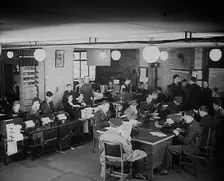 Uniformed Press Officers Working, 1943. Creator: British Pathe Ltd