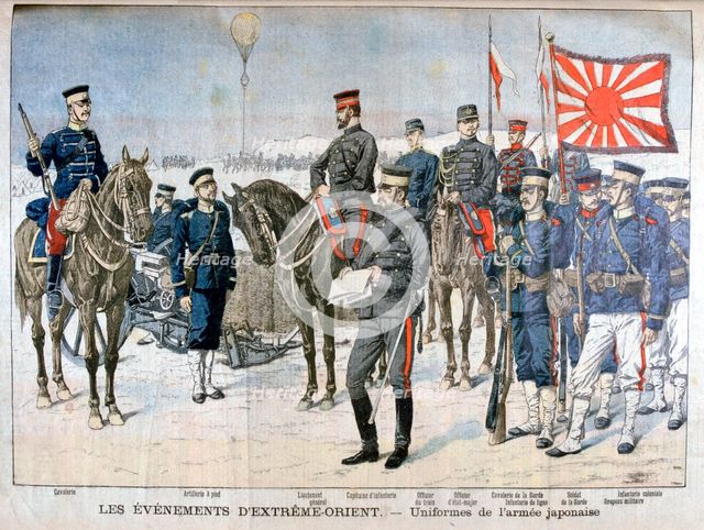 Uniforms of the Japanese Army, Manchuria, 1904. Artist: Unknown