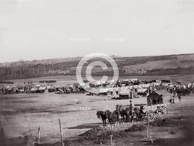 Union Cavalry Winter Quarters, 1861-65. Creator: Unknown.