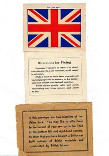 Union Jack car transfers c1960s