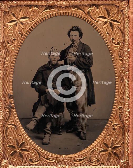 Union Soldier and Barber, 1861-65. Creator: Unknown.