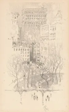 Union Square, 1904. Creator: Joseph Pennell