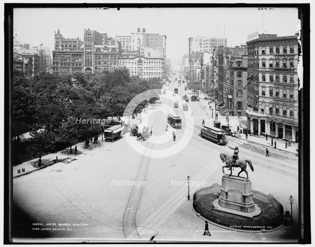 Union Square, New York, between 1890 and 1901. Creator: Unknown.