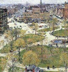 Union Square in Spring 1896. Artist: Frederick Childe Hassam