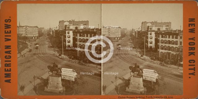 Union Square looking north towards 4th Ave, c1850-1930. Creator: Unknown.
