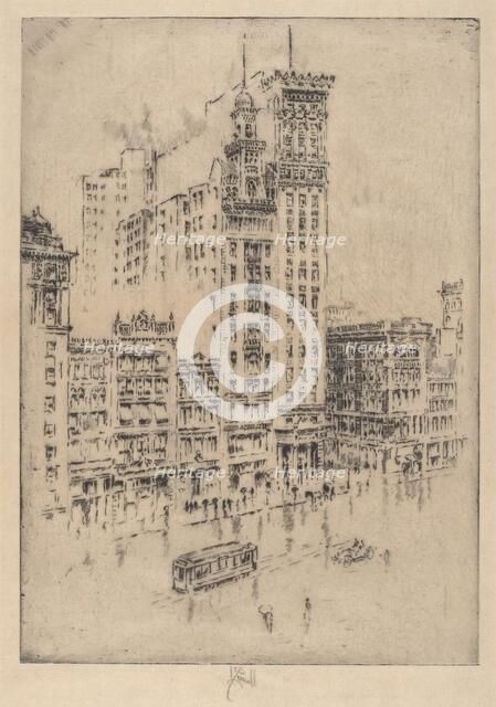 Union Square, Rainy Day, 1904. Creator: Joseph Pennell.