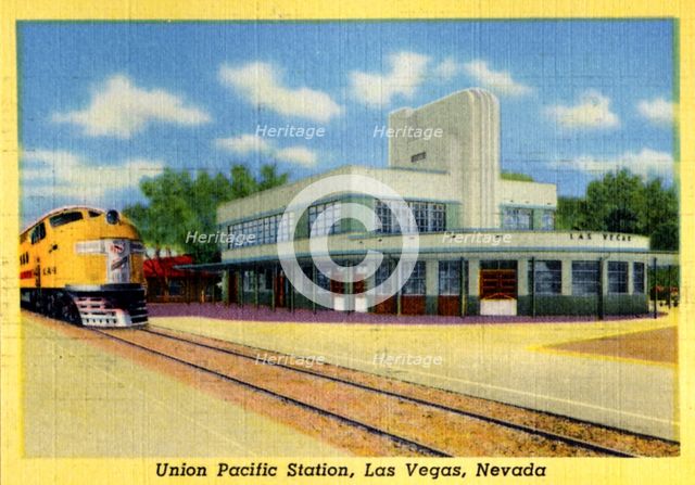 Union Pacific Station, Las Vegas, Nevada, 1941. Artist: Unknown