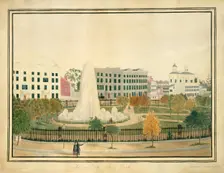 Union Park, New York, ca. 1845. Creator: Sarah Fairchild