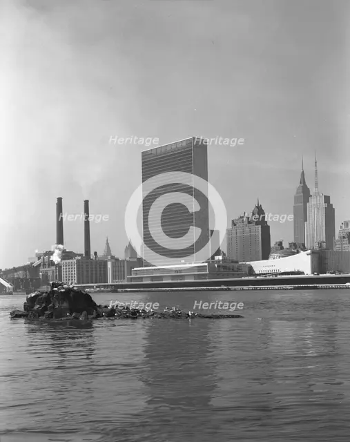 United Nations Building from Welfare Island III, 1952. Creator: Gottscho-Schleisner, Inc.