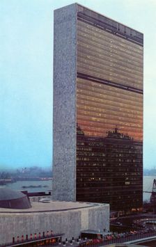 United Nations Building, New York City, New York, USA, 1956