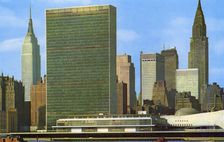 United Nations Building, New York City, New York, USA, 1956