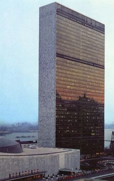 United Nations Building, New York City, New York, USA, 1956