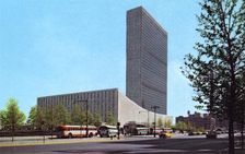 United Nations Building, New York City, New York, USA, 1961