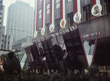 United Nations exhibit by OWI at Rockefeller Plaza, New York, N.Y. , 1943. Creator: Marjory Collins