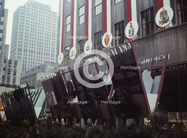 United Nations exhibit by OWI at Rockefeller Plaza, New York, N.Y. , 1943. Creator: Marjory Collins.