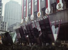 United Nations exhibit by OWI at Rockefeller Plaza, New York, N.Y. , 1943. Creator: Marjory Collins