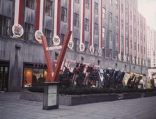 United Nations exhibit by OWI in Rockefeller Plaza, New York, N.Y., 1943. Creator: Marjory Collins