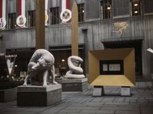 United Nations exhibit put on by OWI in Rockefeller Plaza, New York, N.Y. , 1943. Creator: Marjory Collins