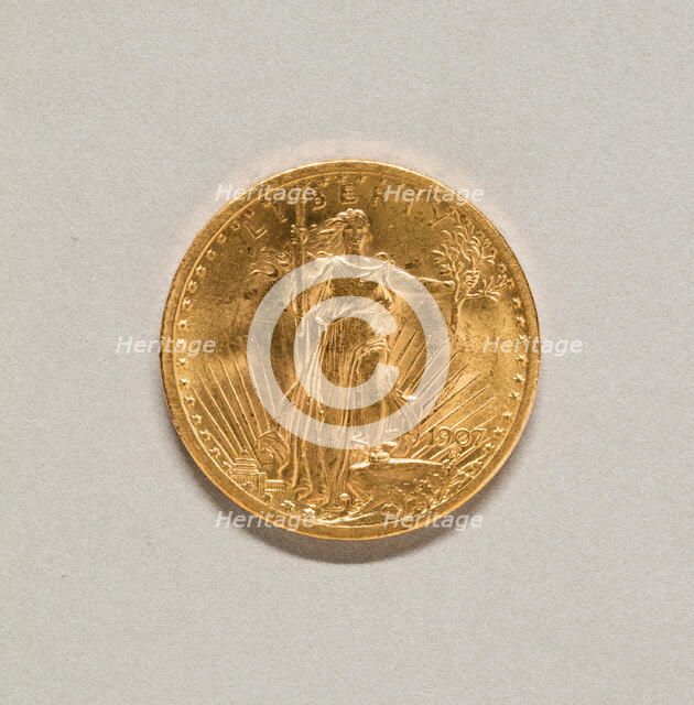 United States Twenty Dollar Coin, 1907. Creator: Augustus Saint-Gaudens.