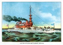 United States Battleship Indiana' c1890s