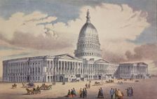United States Capitol - Washinton, D.C., pub. 1865, Currier & Ives (Colour Lithograph)