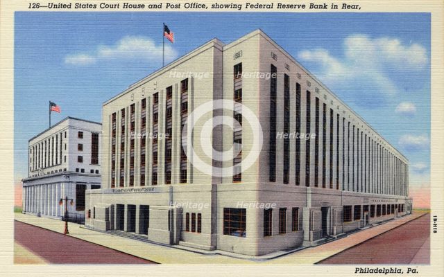 United States Court House and Post Office,  Philadelphia, Pennsylvania, USA, 1941. Artist: Unknown