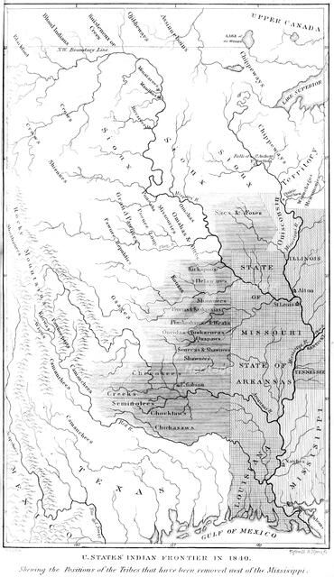 United States Indian frontier, 1840 (1841).Artist: Tofswill and Myers