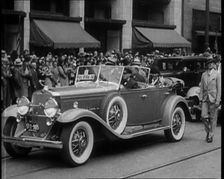 United States of America's President Herbert Clark Hoover and the First Lady Lou Henry Hoover...1930 Creator: British Pathe Ltd