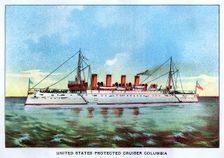 United States Protected Cruiser Columbia' c1890s