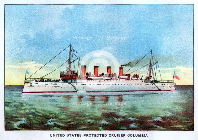 'United States Protected Cruiser 'Columbia'', c1890s. Artist: Unknown