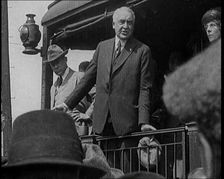 United States Senator from Ohio and Presidential Candidate Warren Harding Speaking from the ...,1920 Creator: British Pathe Ltd