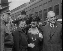 United States Senator from Ohio and Presidential Candidate Warren Harding Stopping for..., 1920. Creator: British Pathe Ltd