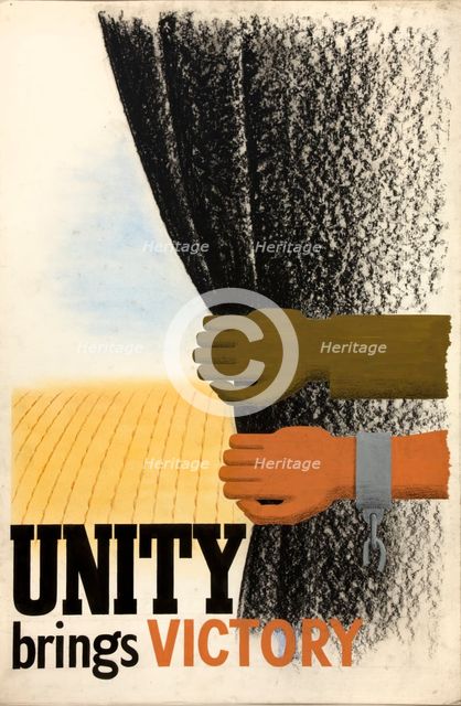 'Unity brings victory', World War II poster, between 1939 and 1946. Creators: Central Office of Information, Unknown.