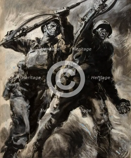 Unity of Strength -  WWII poster, between 1939-1946. Creators: Rowland Hilder, Central Office of Information.