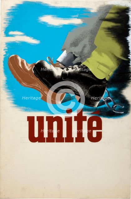 'Unity', World War II poster, between 1939 and 1946. Creators: Central Office of Information, Unknown.