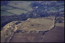 Univallate Iron Age hillfort on Leckhampton Hill, Cheltenham, Gloucestershire, 1971. Creator: Jim Hancock