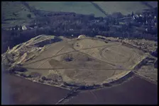 Univallate Iron Age hillfort on Leckhampton Hill, Cheltenham, Gloucestershire, 1971. Creator: Jim Hancock