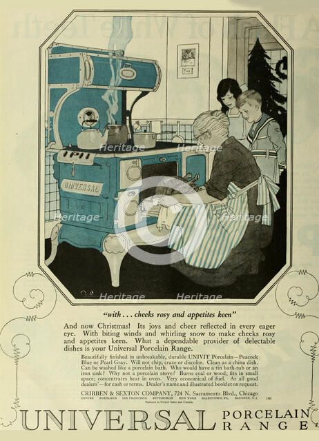 Universal Porcelain Range, Advertising From The Saturday Evening Post , ca 1920-1925. Creator: Anonymous.