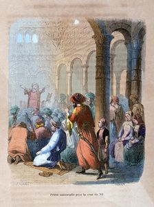 Universal Prayer for the Flooding of the Nile Egypt, c1847. Artist: Jean Adolphe Beauce