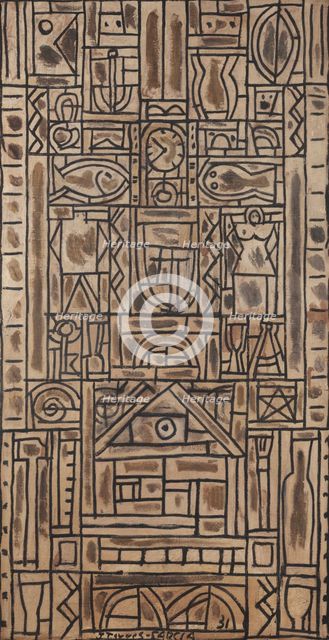 Universal Symmetrical Composition in Black and White, 1931. Creator: Torres-García, Joaquín (1874-1949).