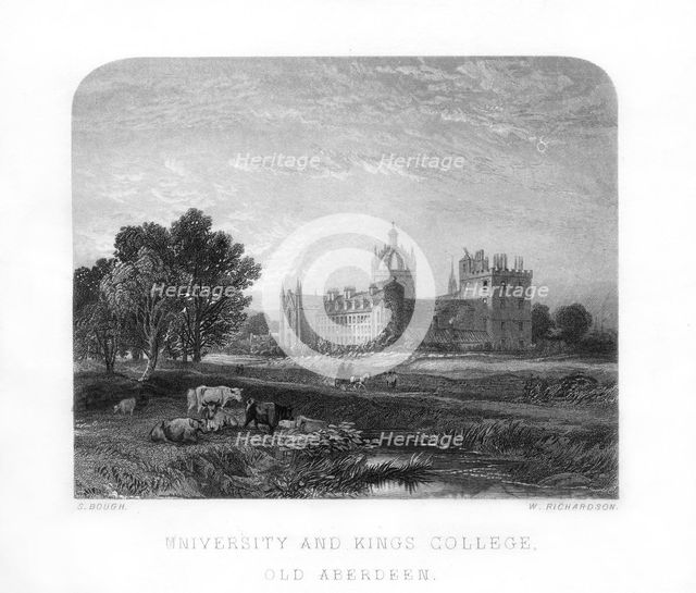 University and Kings College, Old Aberdeen, 1870.Artist: W Richardson